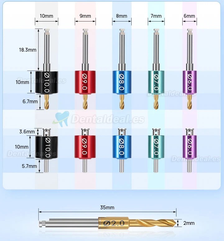 Kit Gu&iacute;a de Perforaci&oacute;n para Implantes Dentales con Brocas y Caja de Esterilizaci&oacute;n